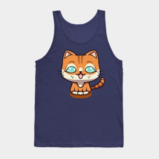 Orange Kitty 1 Tank Top